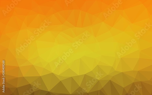 Light Orange vector polygonal background. Glitter abstract illustration with an elegant design. Elegant pattern for a brand book.