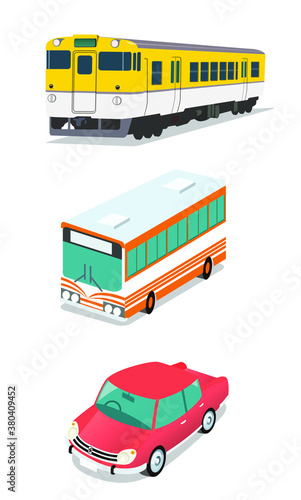 電車とバスと車