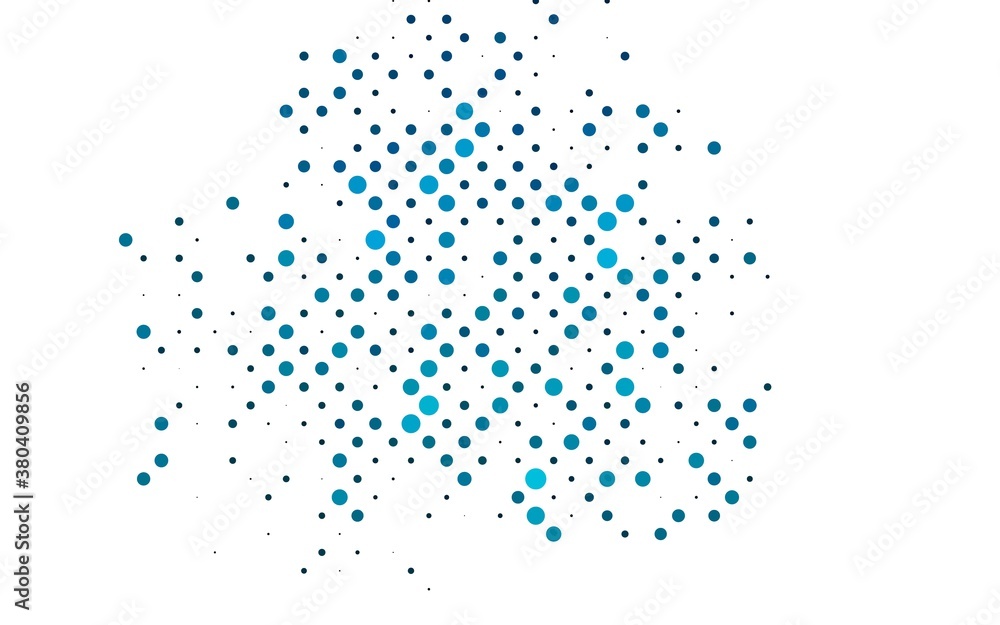 Light BLUE vector background with bubbles. Modern abstract illustration with colorful water drops. Pattern for ads, leaflets.