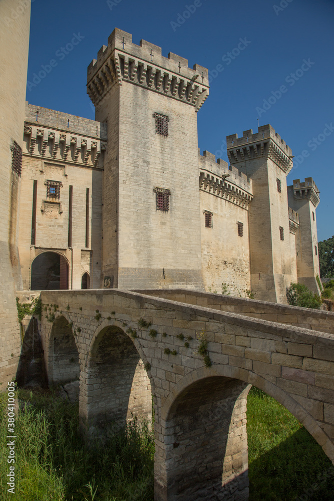 Tarascon, France - 6/3/2015:  castle of Tarascon (Chateau de Tarascon)  was started in 1401 by Louis II of Anjou, after the previous castle was destroyed.