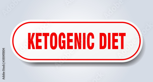 ketogenic diet sign. rounded isolated button. white sticker