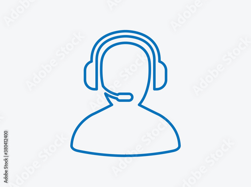 call center man icon. customer support icon vector  