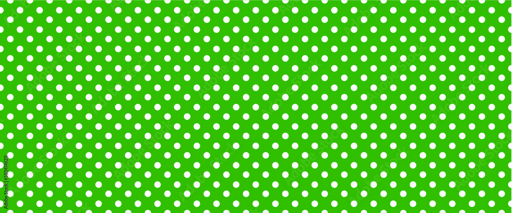 Green, polka dot jersey pattern. Pois, polka dots memphis style. Flat vector seamless dotted pattern. Vintage, abstract geometric wallpaper or banner. Christmas ( xmas ). Point, round signs.