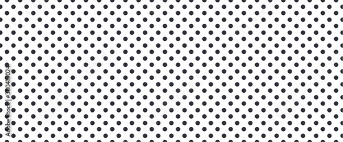 Black, polka dot jersey pattern. Pois, polka dots memphis style. Flat vector seamless dotted pattern. Vintage, abstract geometric wallpaper or banner. Christmas ( xmas ). Point, round signs.