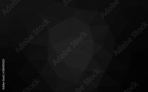 Dark Silver, Gray vector abstract polygonal cover. Geometric illustration in Origami style with gradient. Template for a cell phone background.