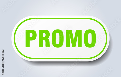 promo sign. rounded isolated button. white sticker