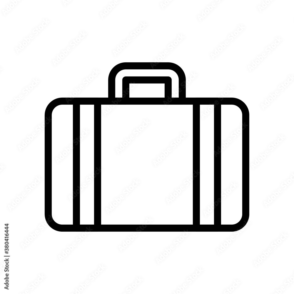 summer beach or holiday related summer beach bag or luggage with strips vector in lineal style,