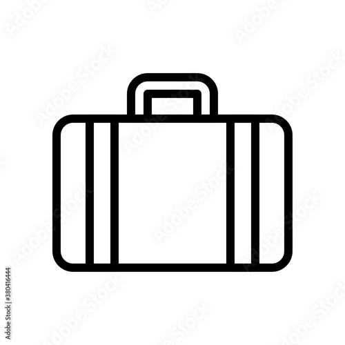 Obraz na płótnie summer beach or holiday related summer beach bag or luggage with strips vector in lineal style, w salonie