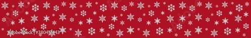 Christmas Pattern Red White   Wrapping Paper Snowflakes  December Texture   Santa Claus Background   Winter Wallpaper   Banner   Vector