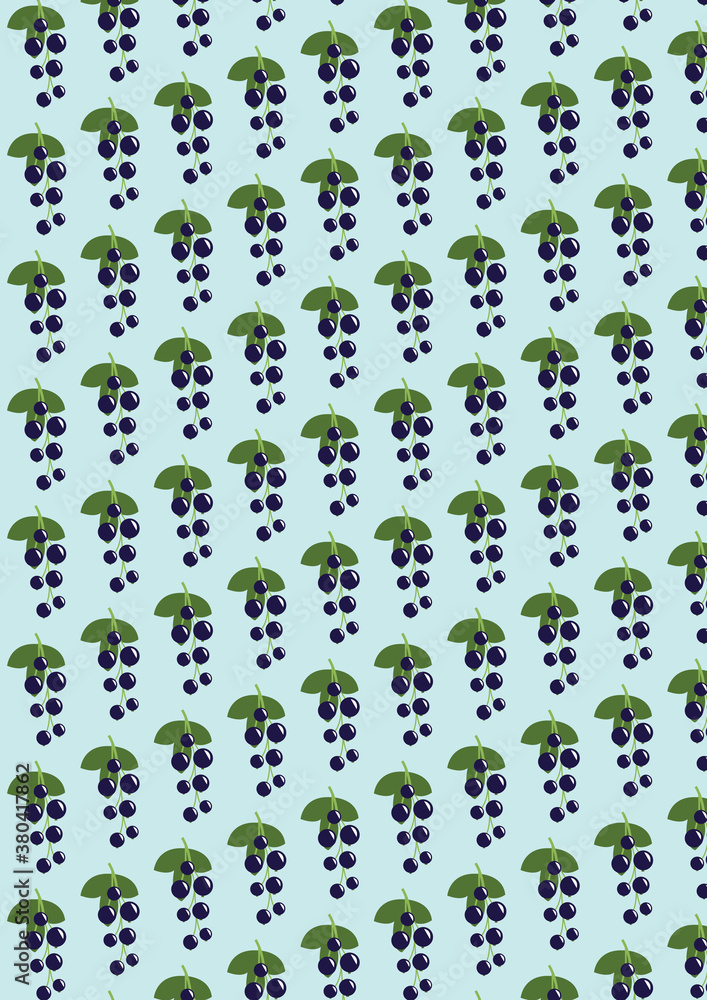 Pattern background blue with currant Pattern background blue with currant