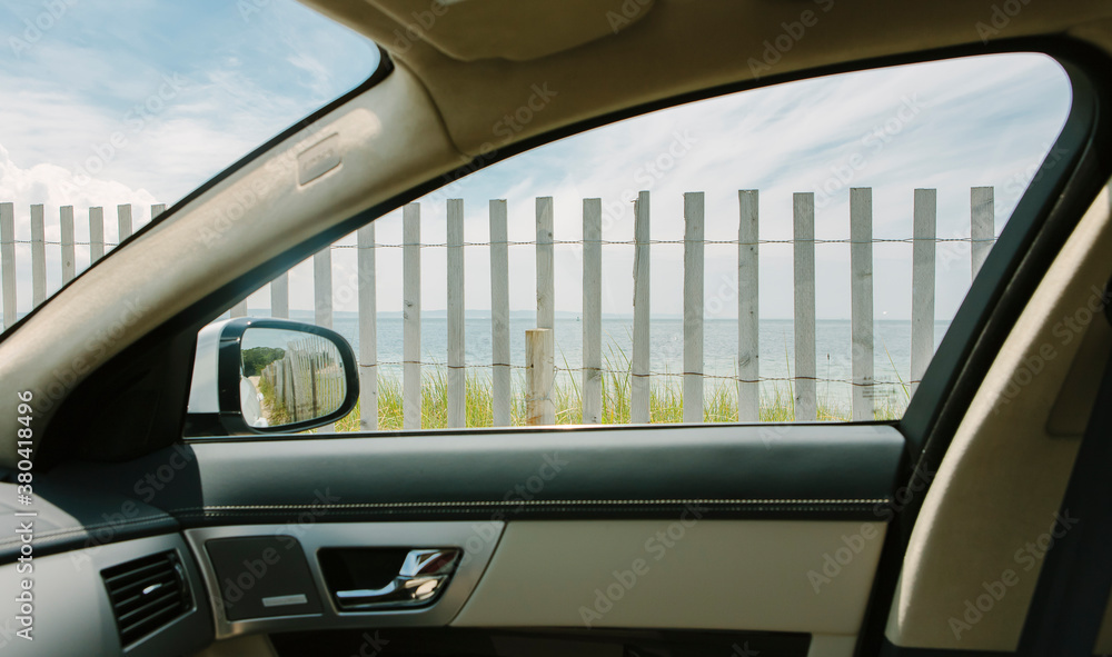 View out Car window Cape Cod, Massachusetts View out Car window Cape Cod, Massachusetts