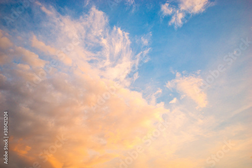 Beautiful sky with cloud before sunset