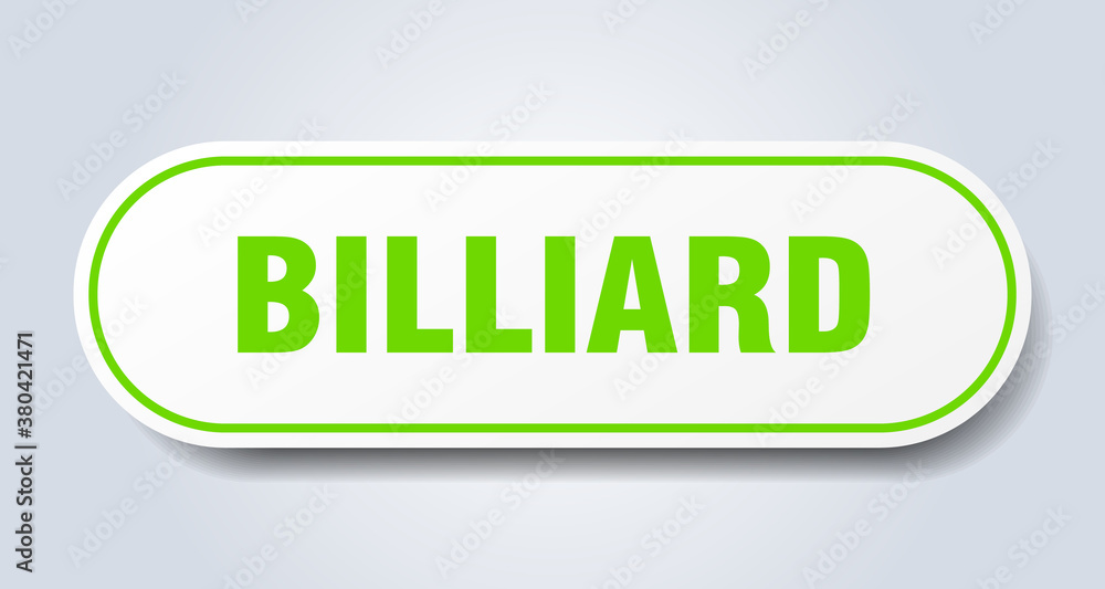 billiard sign. rounded isolated button. white sticker billiard sign. rounded isolated button. white sticker