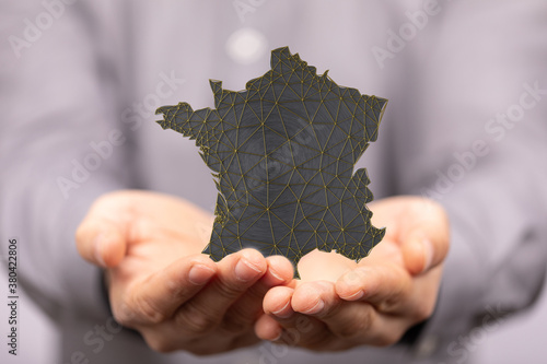 modern france map of the co...