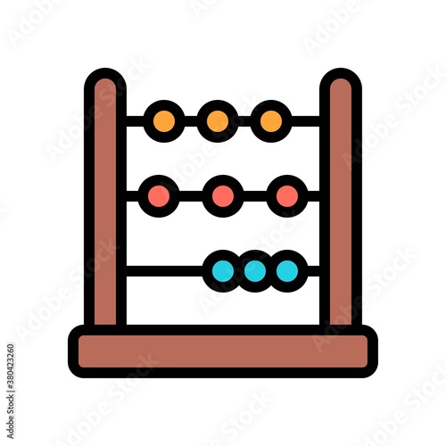 baby toy related baby abacus game with small circles and stand for kids vectors with editable stroke,