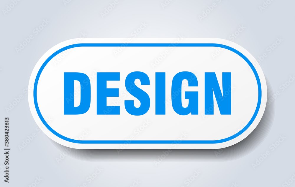 design sign. rounded isolated button. white sticker design sign. rounded isolated button. white sticker
