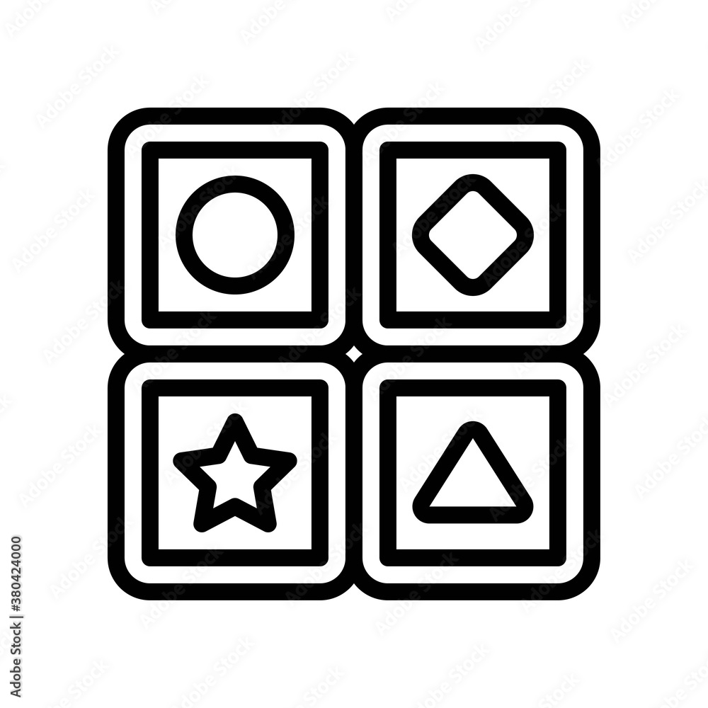 baby toy related toy blocks with star, circle and other shapes for kids vectors in lineal style, baby toy related toy blocks with star, circle and other shapes for kids vectors in lineal style,