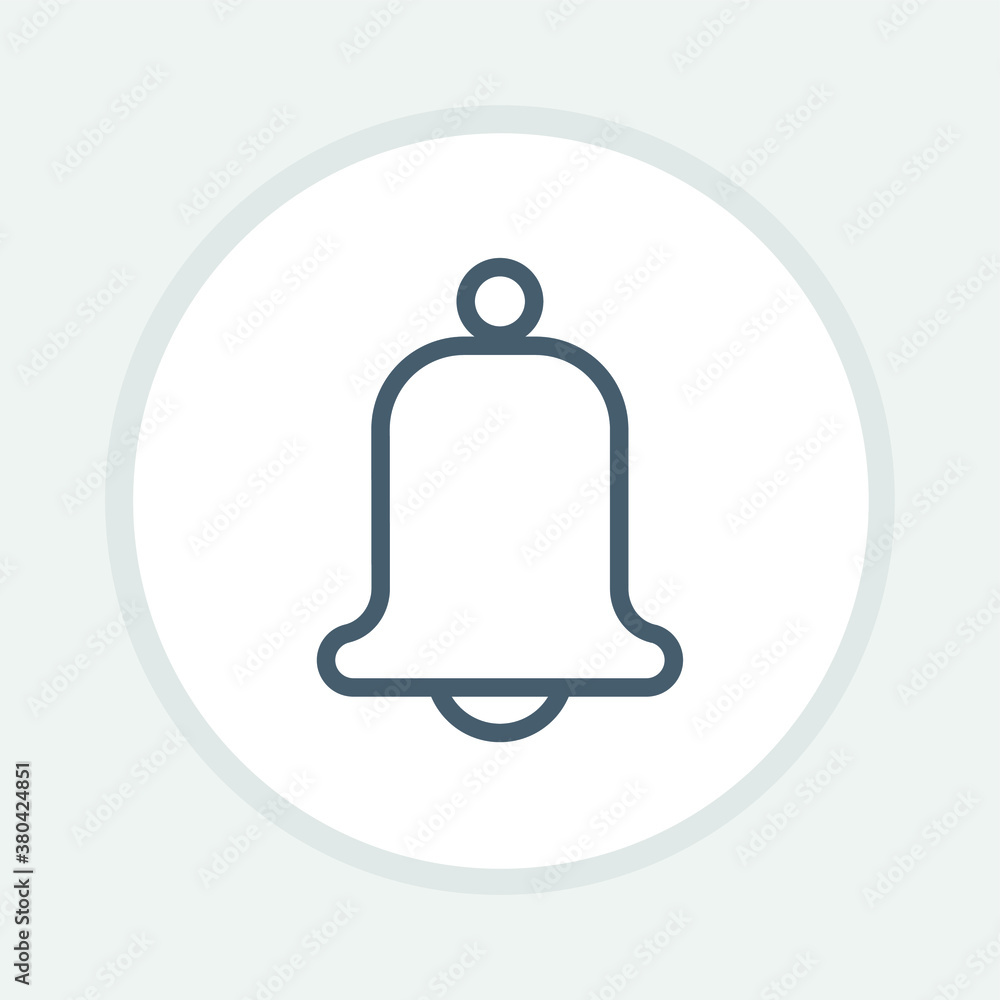 Notification bell icon. Incoming inbox message. Alarm icon. Vector illustration Notification bell icon. Incoming inbox message. Alarm icon. Vector illustration
