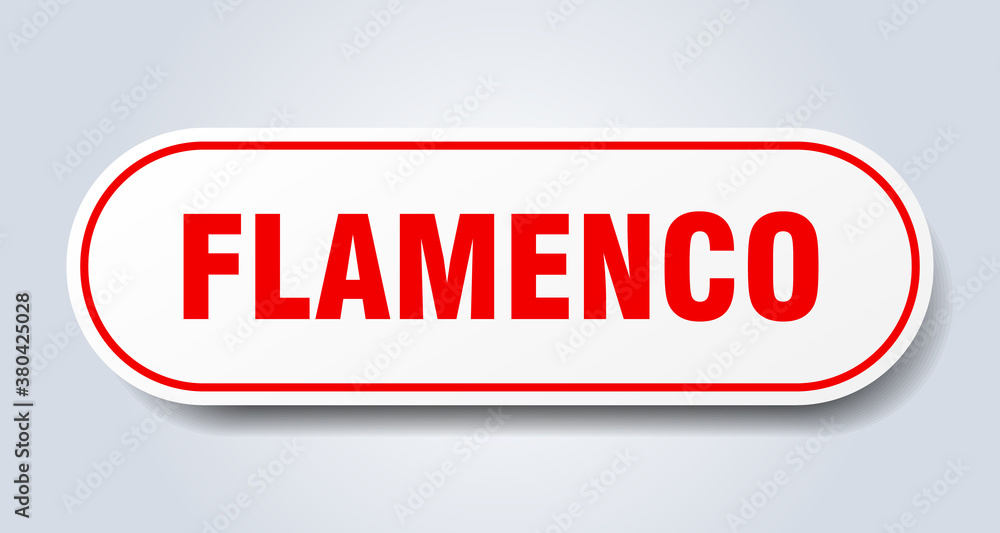 flamenco sign. rounded isolated button. white sticker flamenco sign. rounded isolated button. white sticker