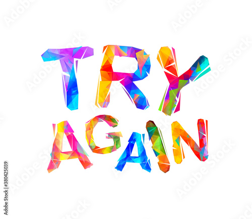 Try again. Motivation vector inscription of triangular letters