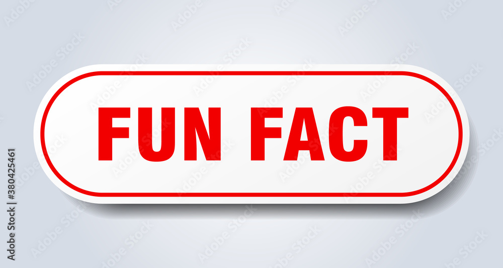 fun fact sign. rounded isolated button. white sticker fun fact sign. rounded isolated button. white sticker