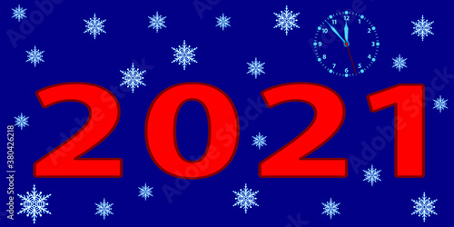 Abstract 2021 New Year illustration