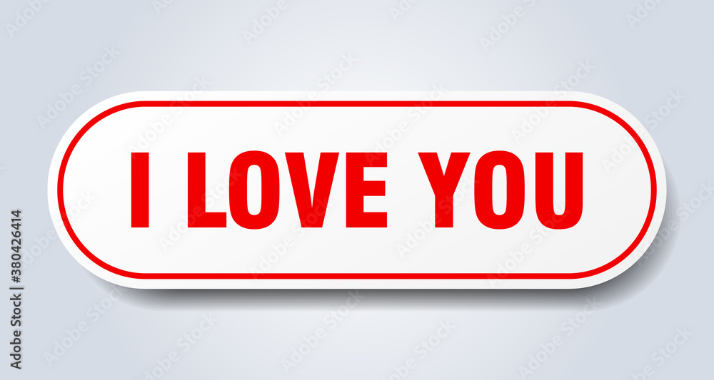 i love you sign. rounded isolated button. white sticker i love you sign. rounded isolated button. white sticker