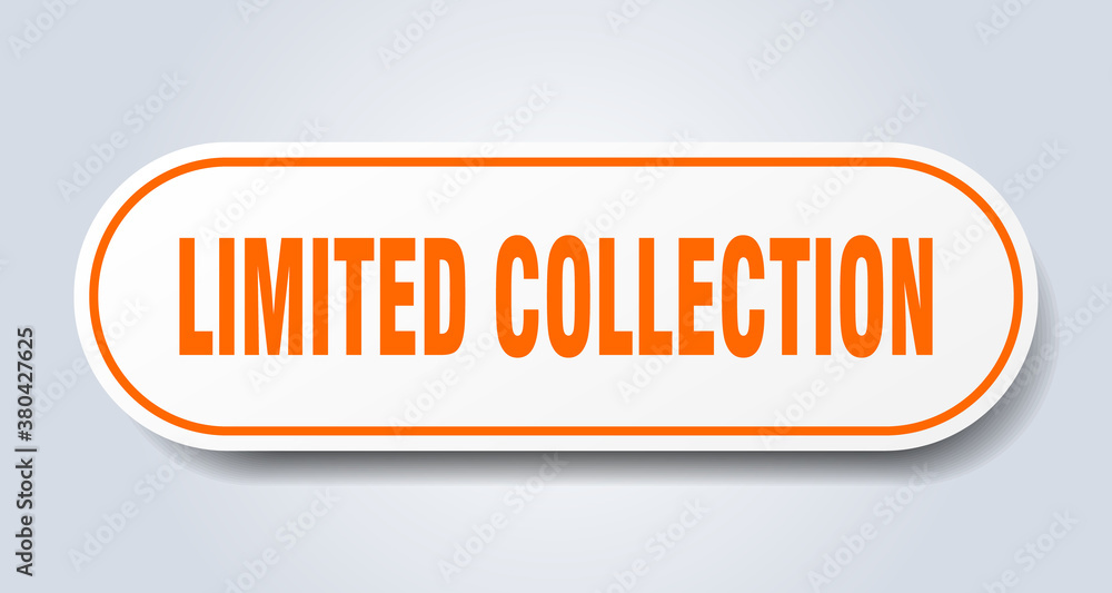 limited collection sign. rounded isolated button. white sticker