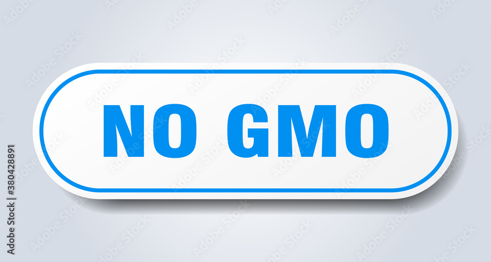 no gmo sign. rounded isolated button. white sticker no gmo sign. rounded isolated button. white sticker