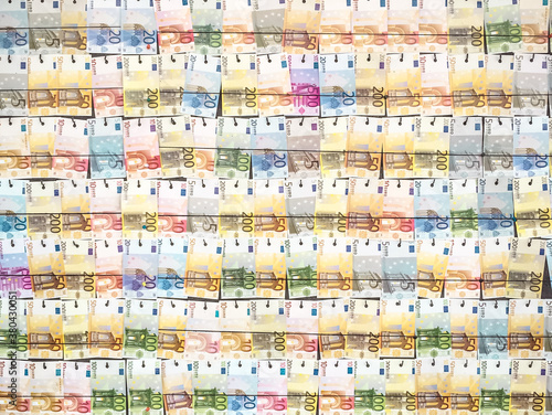 Wall of fake money photo