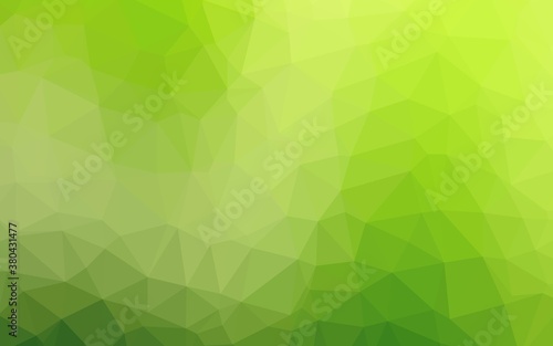 Light Green vector polygon abstract background. Triangular geometric sample with gradient. Template for a cell phone background.