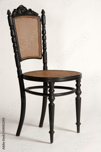 Black old fashioned chair