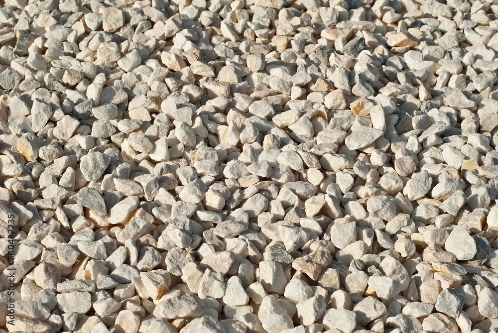 Drainage systems from small pebbles. Garden drainage for plants and trees. White stones for roads and flower beds. Drainage systems from small pebbles. Garden drainage for plants and trees. White stones for roads and flower beds.