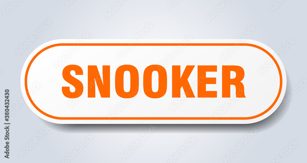 snooker sign. rounded isolated button. white sticker snooker sign. rounded isolated button. white sticker