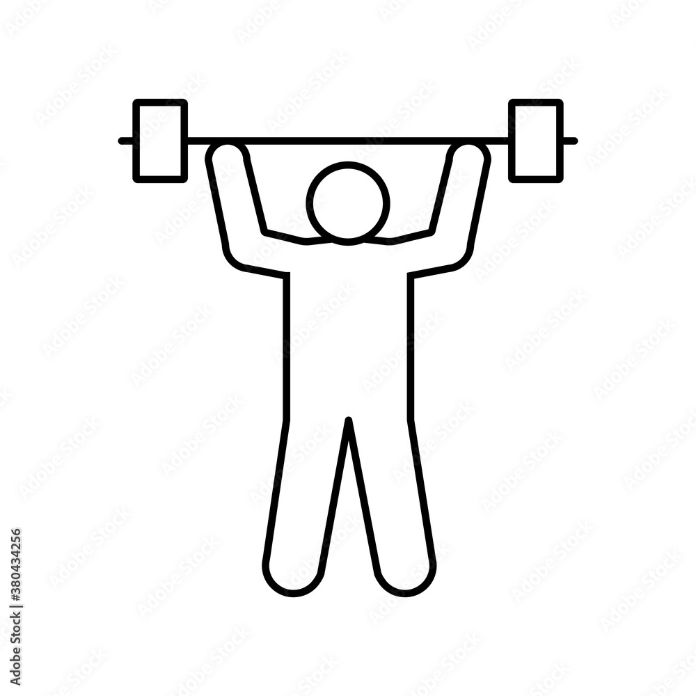 powerlifting icon. Trendy powerlifting logo concept on white background from Sport collection. powerlifting icon. Trendy powerlifting logo concept on white background from Sport collection.