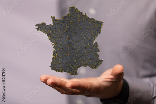 modern france map of the co...