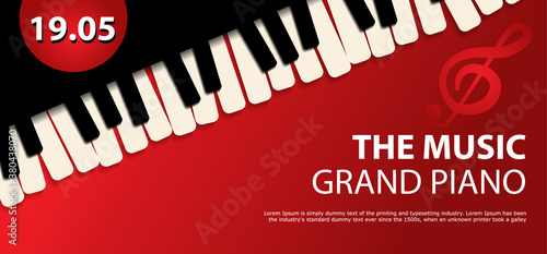 Photography horizontal flyer Music background