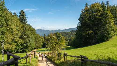 Pieniny, Poland. 09/10/2020. Tourists on the Three Crowns trail. photo