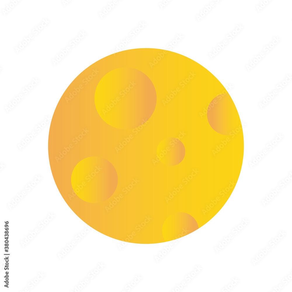 Fototapeta premium full moon icon, flat style