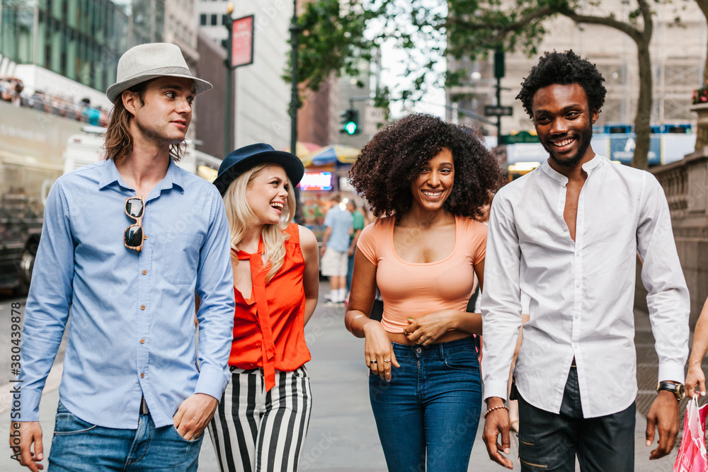 Group of Friends in the Streets of New York