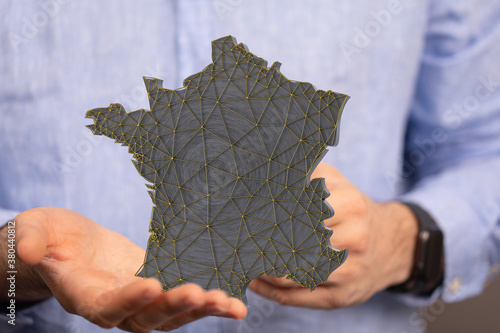 modern france map of the co...