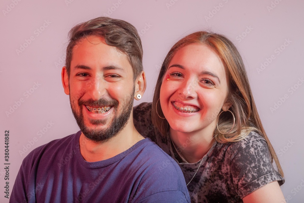 man and woman smiling man and woman smiling