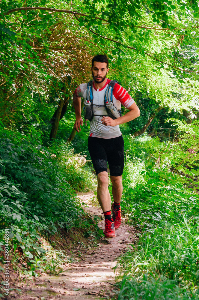 Man running in nature Man running in nature