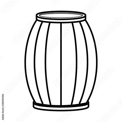 antique wooden barrel line style