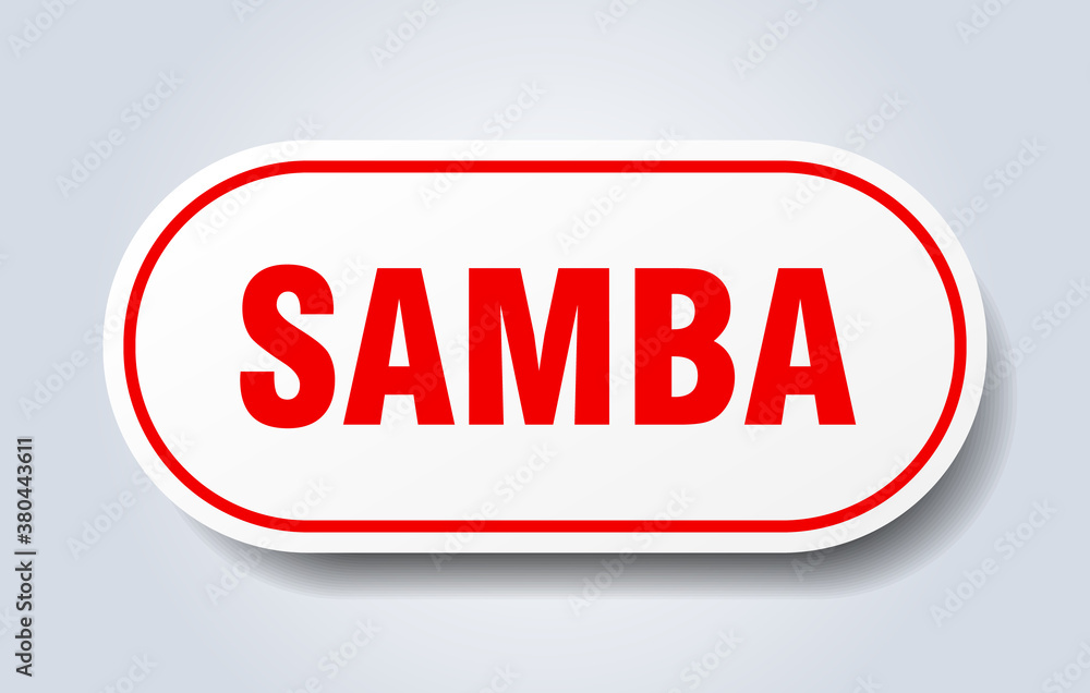 samba sign. rounded isolated button. white sticker samba sign. rounded isolated button. white sticker