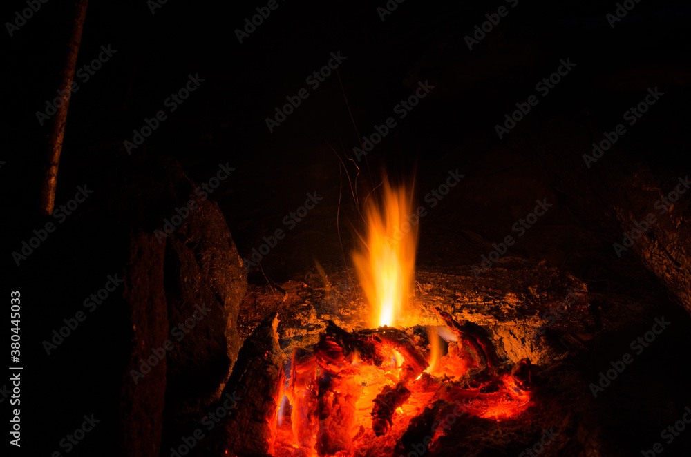 embers burn down in a hardwood fire embers burn down in a hardwood fire