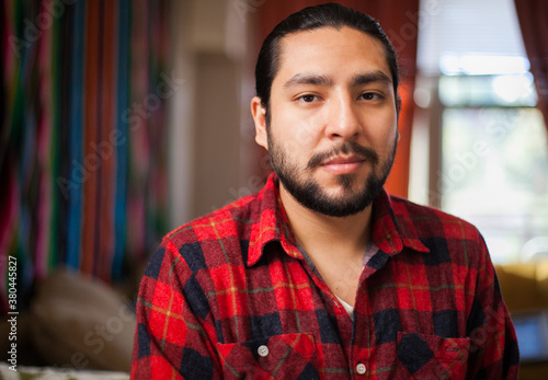 Camera Aware Hispanic Male