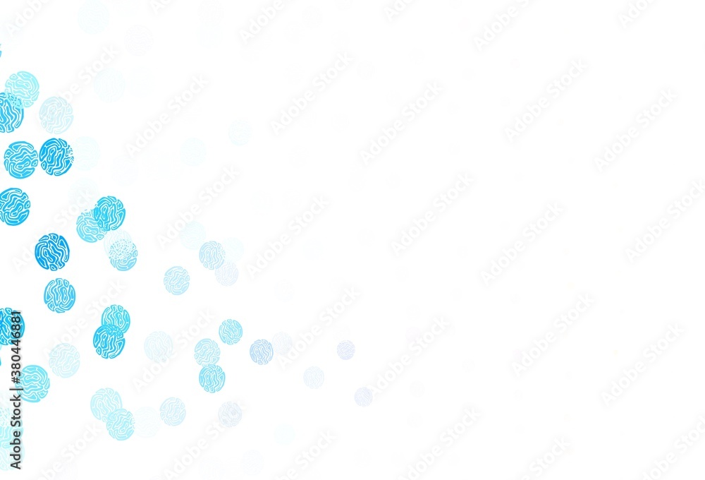 Light Blue, Yellow vector pattern with spheres.