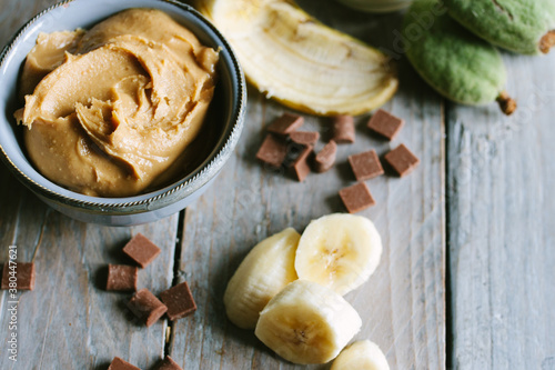 Ingredients for a frozen dessert photo