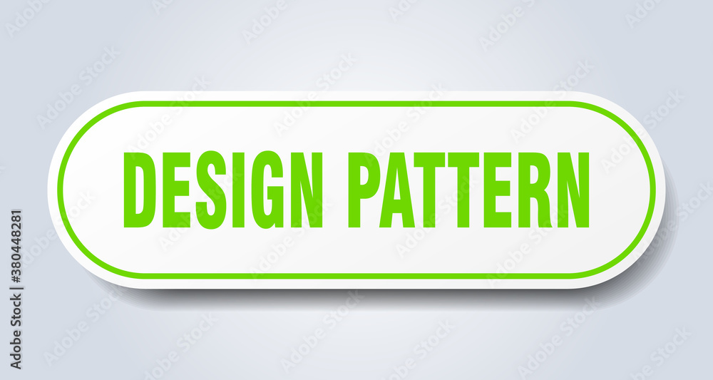 design pattern sign. rounded isolated button. white sticker design pattern sign. rounded isolated button. white sticker